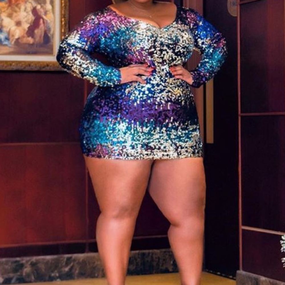 Sparkle sequin dress ombré